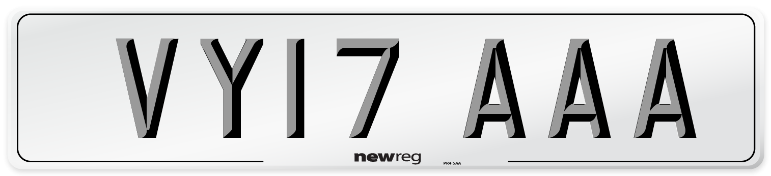 VY17 AAA Number Plate from New Reg